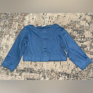 Touched by Nature Blue Long Sleeve Button-Up Top Size 6-9 months